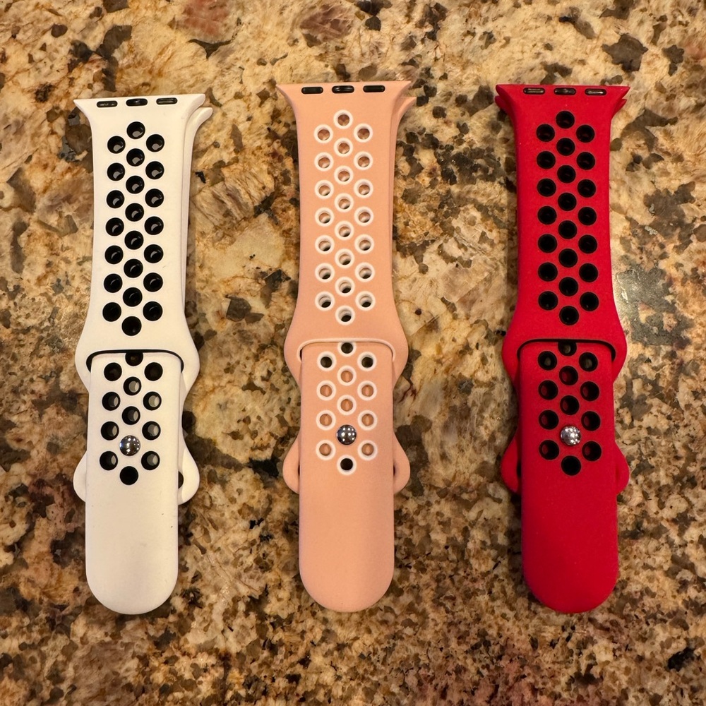 Sport Band for Apple Watch - Red, Pink, White 38/40mm